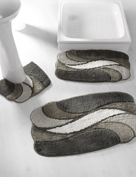 Tapis de bain pétales (gris)