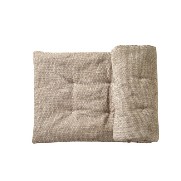 Long coussin de canapé tissage chenille (sable)