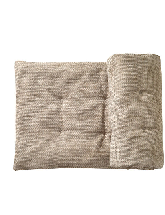 Long coussin de canapé tissage chenille (sable)