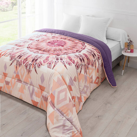 Couette microfibre imprim&eacute; Attrape-r&ecirc;ves 200 g/m&sup2; (parme)