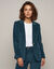 Fluweelige blazer (donkerblauw)