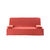 Housse clic-clac standard matelassée coton bachette uni (terracotta)