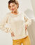 Pull col rond, maille pointelle toucher doux (écru)