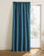 Verduisterend en isolerend gordijn met fronsgalon (pauwblauw)