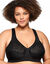 Soutien-gorge grand maintien ouvert devant "Magic Lift Glam"®  -  sans armatures (noir)