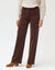 Wijde broek met hoge taille, grote lengte (chocolade)