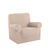 Housse bi-extensible microfibre gaufrée pour fauteuil et canapé (beige)