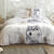 Bedlinnen Artic in katoen met hond-wolf print (taupe)