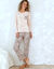 Pyjama imprimé zèbre (rose / taupe)