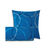 Bedlinnen in polyester-katoen Noémie met cirkelprint (blauw)