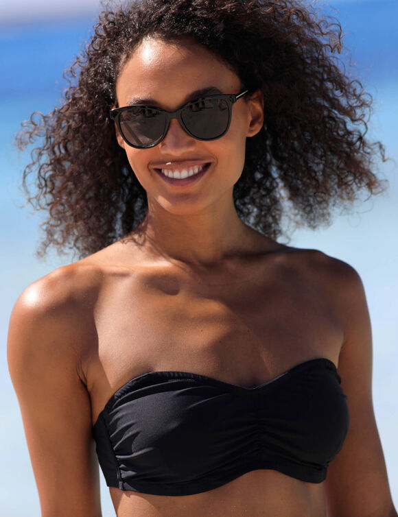 Haut de maillot de bain avec armatures Solaro - forme bandeau (noir)