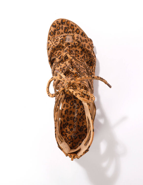 Sandales spartiate l&eacute;opard (multicolore)
