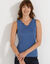 Kanten tanktop (blauw)