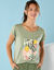 T-shirt met korte mouwen en geplaatste print, Kleine Lengtes (lindegroen)