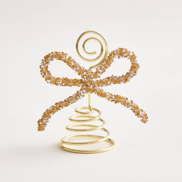 Naamkaartjes in de vorm van een strik &ndash; set van 4 (goudkleurig)