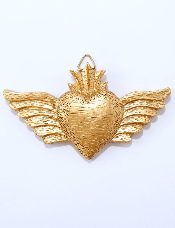 Décorations ex-voto, polyrésine dorée - lot de 3 (doré)