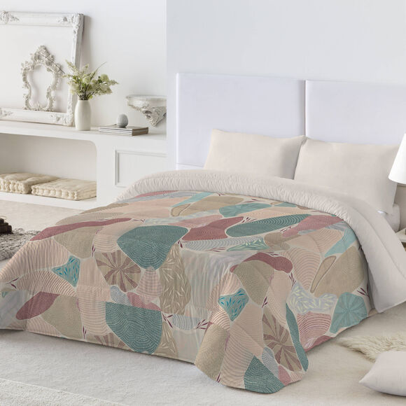 Bedrukt dekbed in microvezel Catalan 200 g/m² (blauw / roze)
