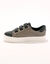 Tennis scratchées bi-matière - motifs carreaux (noir)