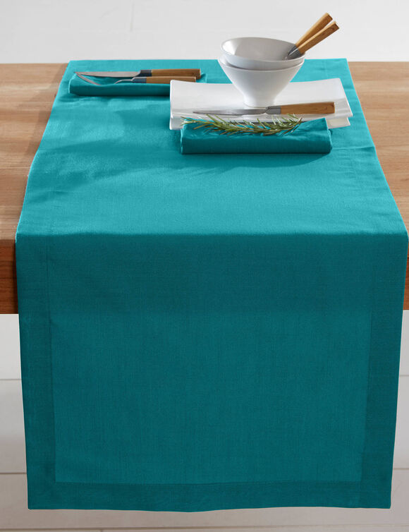 Nappe infroissable (bleu canard)