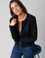 Cardigan met rits (zwart)