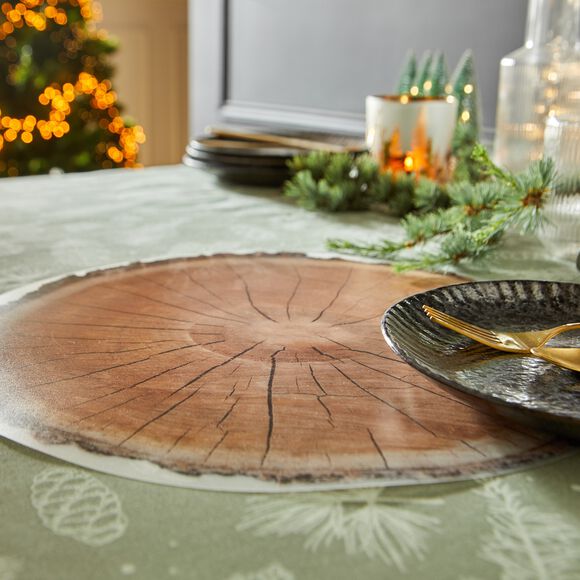 Set de table imprimé "rondin" - lot de 4 (marron)