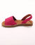 Platte sandalen met open neus (fuchsia)