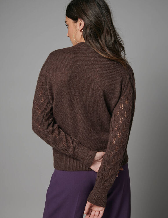 Pull volant&eacute; (chocolat)