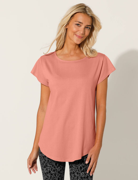 T-shirt met korte mouwen (perzik)