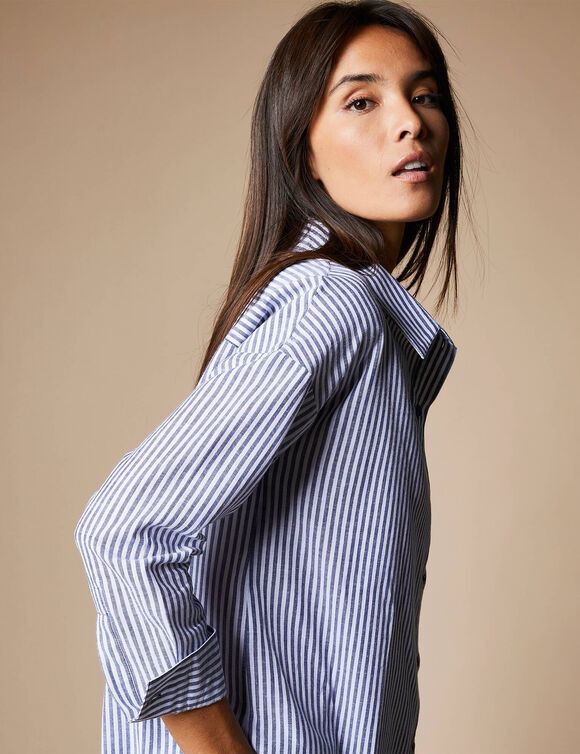 Gestreept likethemd (blauw / wit)