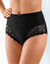 Shorty in steungevende kant - set van 2 (zwart)