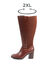 Bottes Marta larges mollets 2XL, &agrave; talon et &eacute;lastiqu&eacute;es dos (marron)