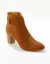 Boots in suèdeleer met hakken (karamel)