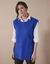 Mouwloze tuniektrui, patenttricot met mohairtouch (felblauw)