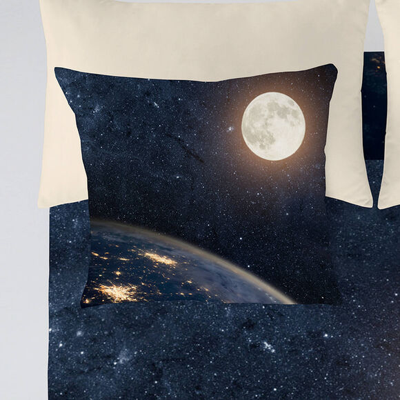 Linge de lit Univers coton (noir)