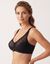 Soutien-gorge dentelle et microfibre ouvert devant - sans armatures (noir)
