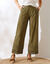 Ruime 7/8-broek, broderie anglaise (kaki)