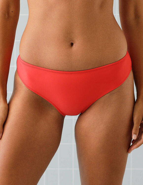 Bas de maillot de bain forme midi uni Solaro (grenadine)