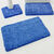 Tapis de bain uni moelleux microfibre (bleu dur)