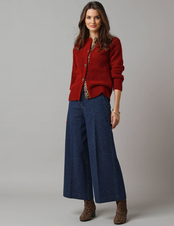 Jean effet jupe culotte (brut)