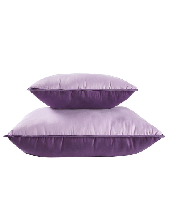 Tweekleurig microvezel dekbed, 500 g/m&sup2; (aubergine / parma)