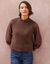 Pull col rond sans manches (chocolat)