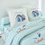 Linge de lit Cabine imprim&eacute; - coton 57 fils/cm&sup2; (bleu)