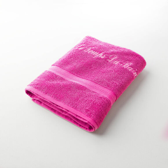Collection serviettes de bain personnalisables confort moelleux (fuchsia)