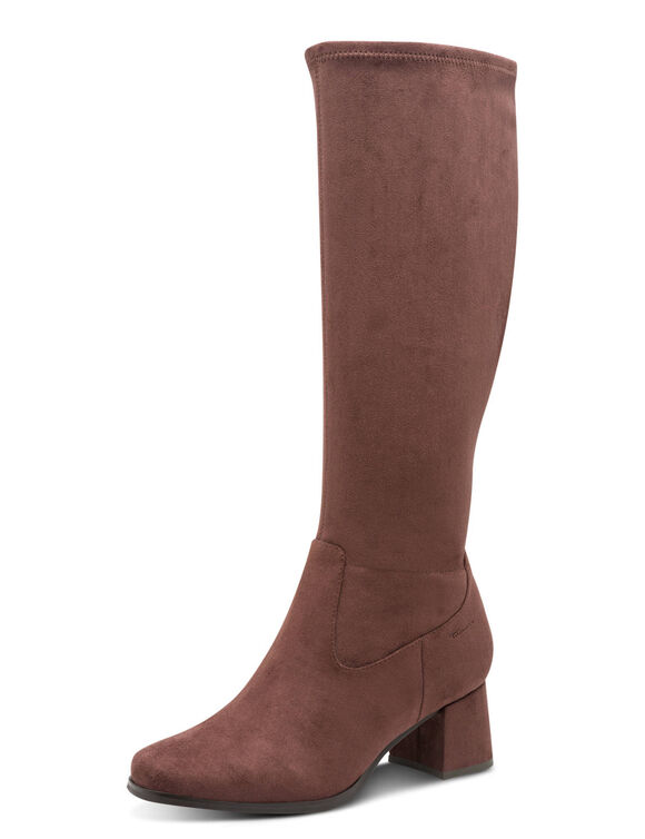 Comfortabele boots met sleehak - bruin (bruin)