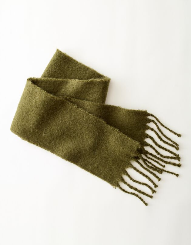 Écharpe chaude frangée (vert)