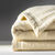 Couverture bicolore pure laine 800 g/m² (écru)