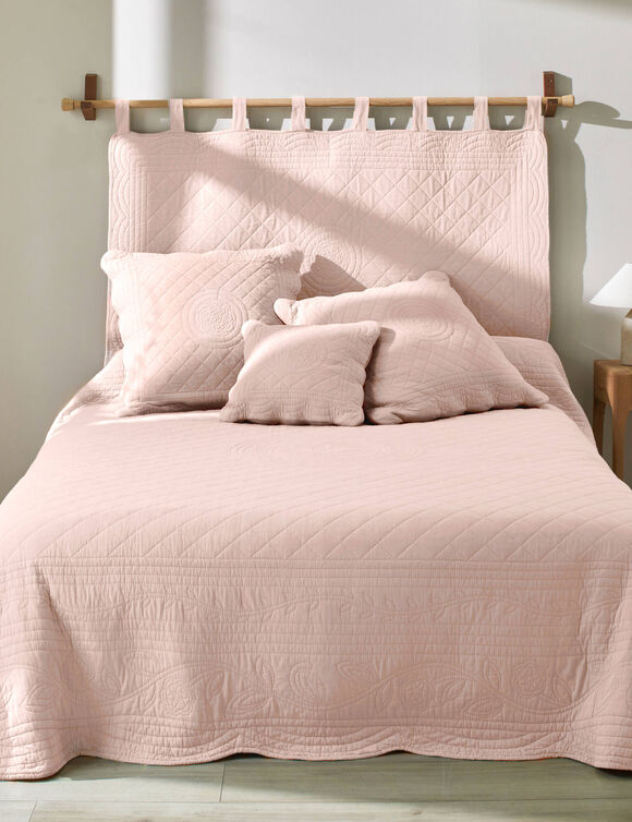 Effen hoofdeinde in katoen, boutisstijl, Cassandre (theeroze)