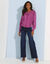 Cardigan met knoopsluiting, ajourtricot (violine)