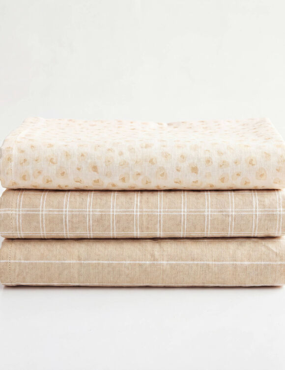 Torchons assortis coton beige - lot de 3 (beige)