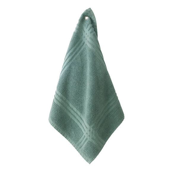 Vierkante absorberende handdoek in badstof - set van 4 (eucalyptus)